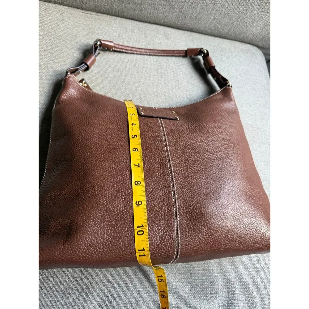 Kate Spade New York Leather Hobo Shoulder Bag Purse Brown